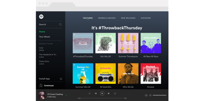 Spotify music online player